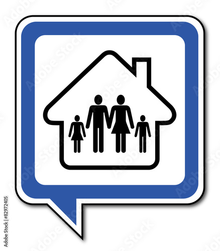 Logo maison et famille.