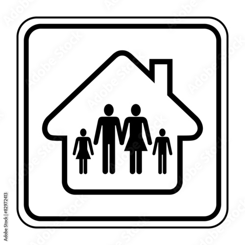 Logo maison et famille.