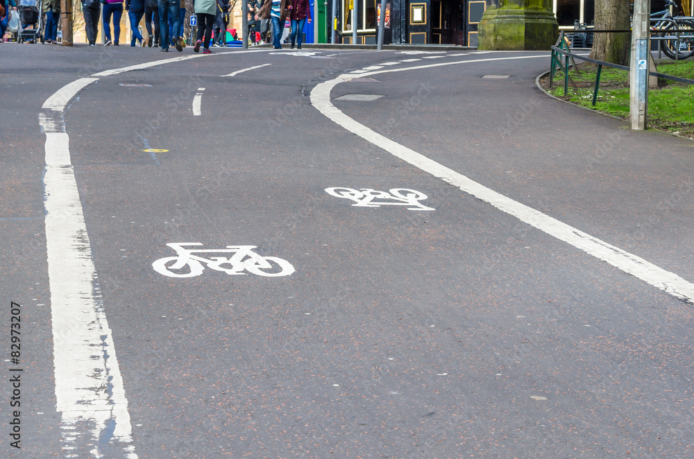 custom made wallpaper toronto digitalCycle Lane with Painted Signs