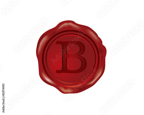 B Wax Seal Alphabet