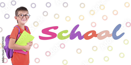 School concept. Schoolboy o...
