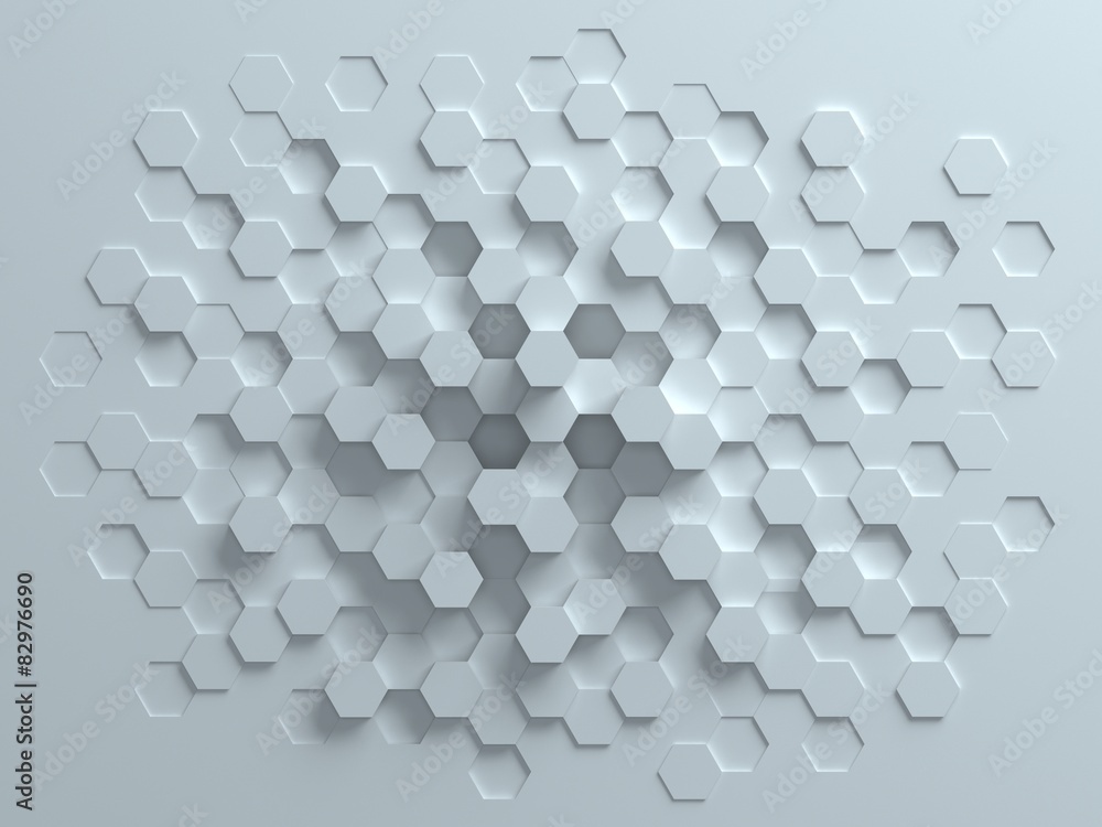 hexagonal abstract 3d background