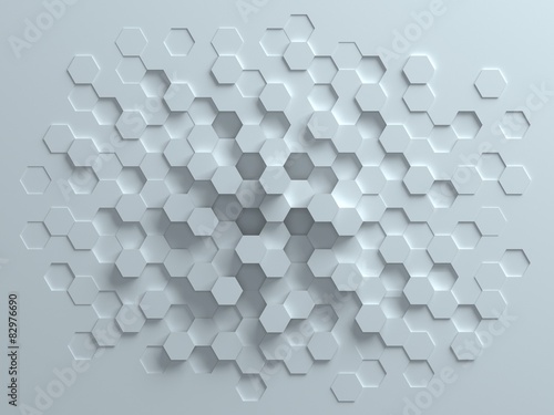 Canvas Print hexagonal abstract 3d background
