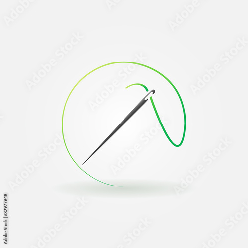 Needle vector bright logo