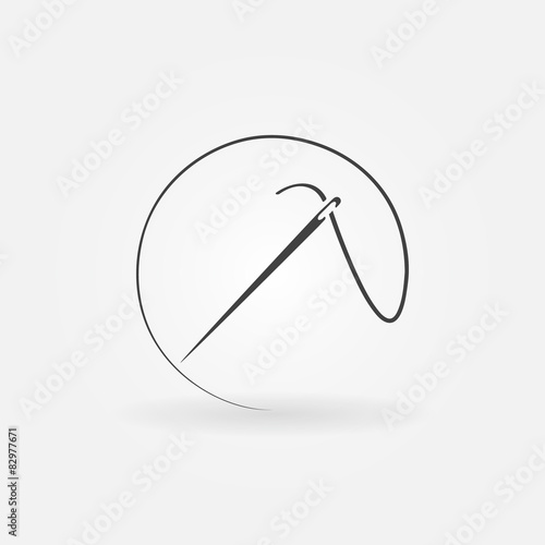 Needle vector icon or logo