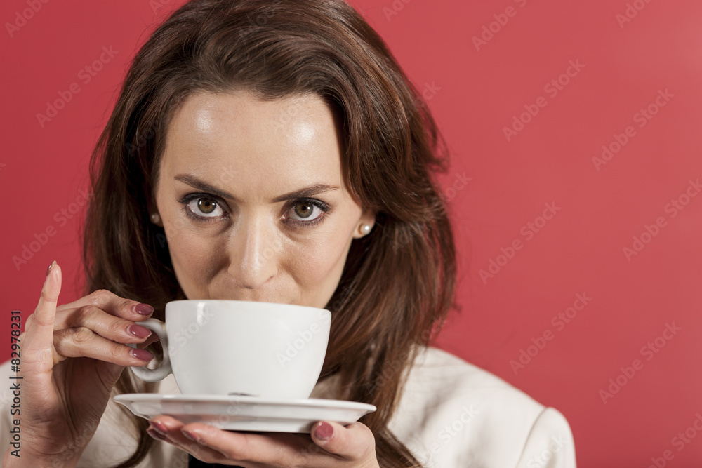 Business woman enjoying a coffee Business woman enjoying a coffee
