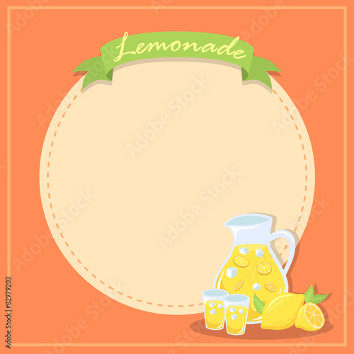Fresh Lemonade Banner Poster Illustration