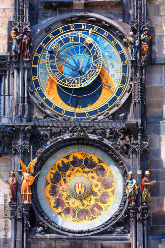 Famous astronomical clock Orloj in Prague