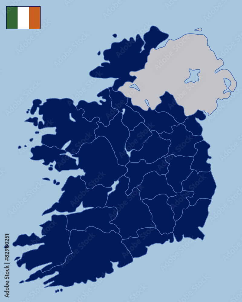 Blank Map of Republic of Ireland