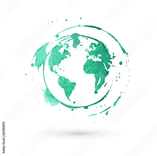 Watercolor earth