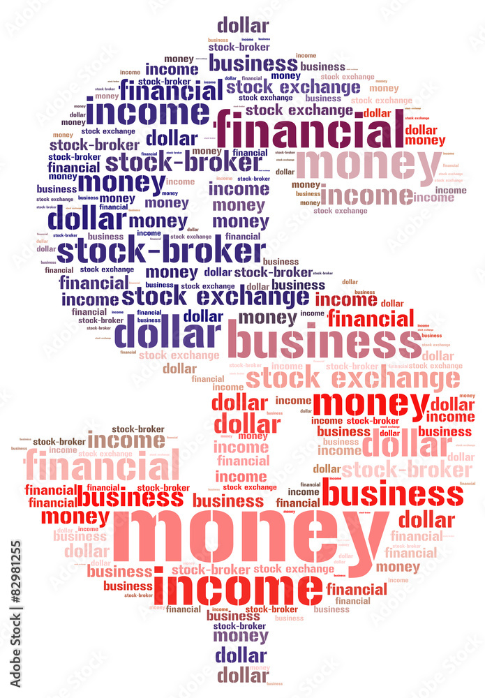 Obraz premium Dollar sign - word cloud
