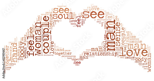 Couple hands - word cloud