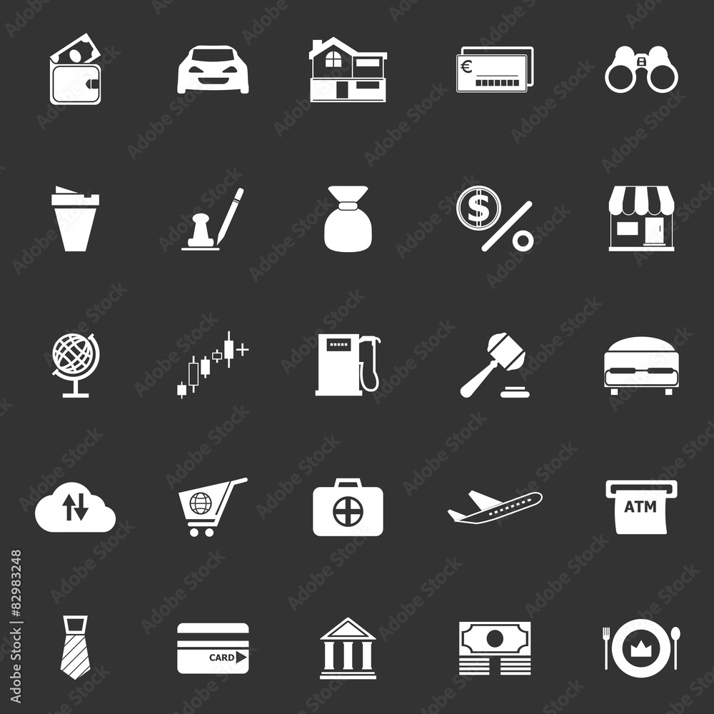 E wallet icons on gray background E wallet icons on gray background