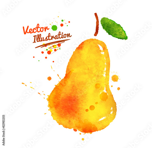 Watercolor pear.