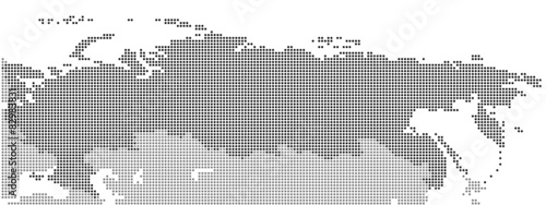 Russland - Karte in Punkten