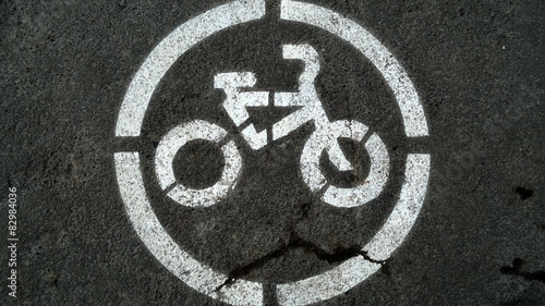 bike route sign photo