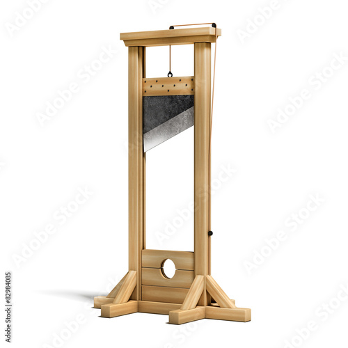 guillotine 3d illustration photo