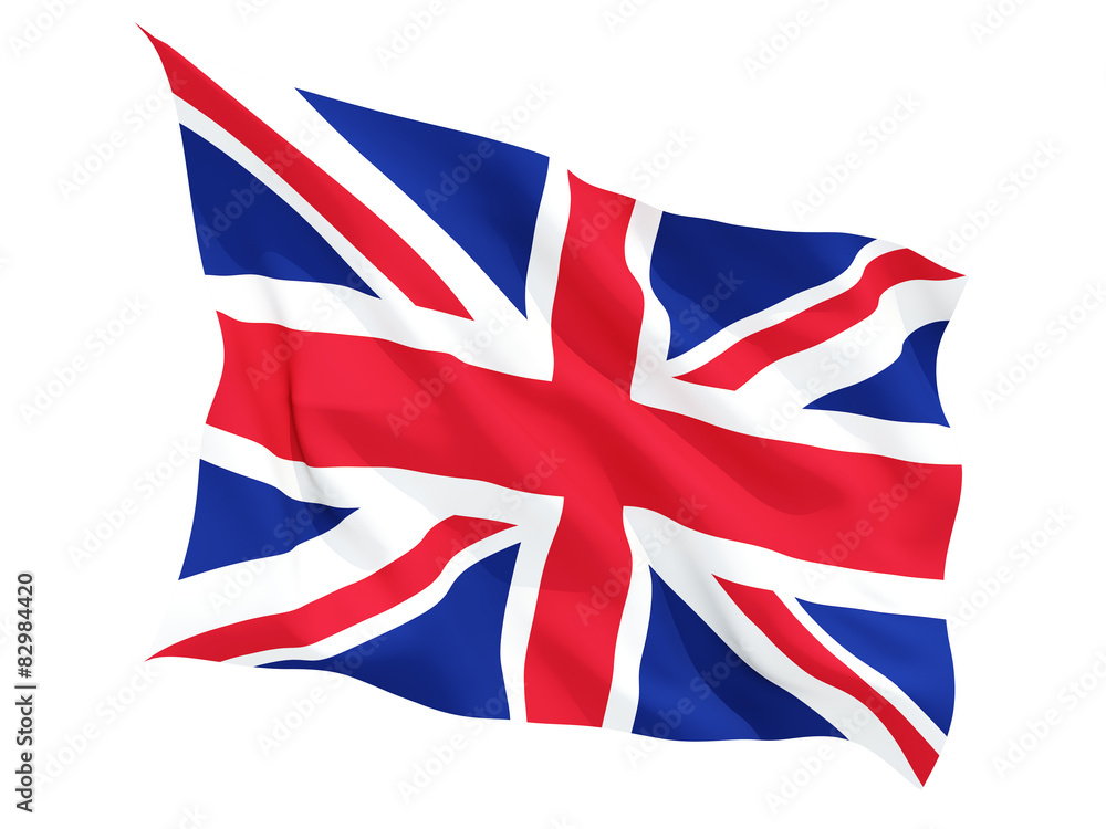 Fototapeta premium Waving flag of united kingdom