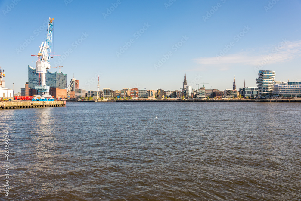 Hamburg HafenCity with the Elbe Philharmonic Hall