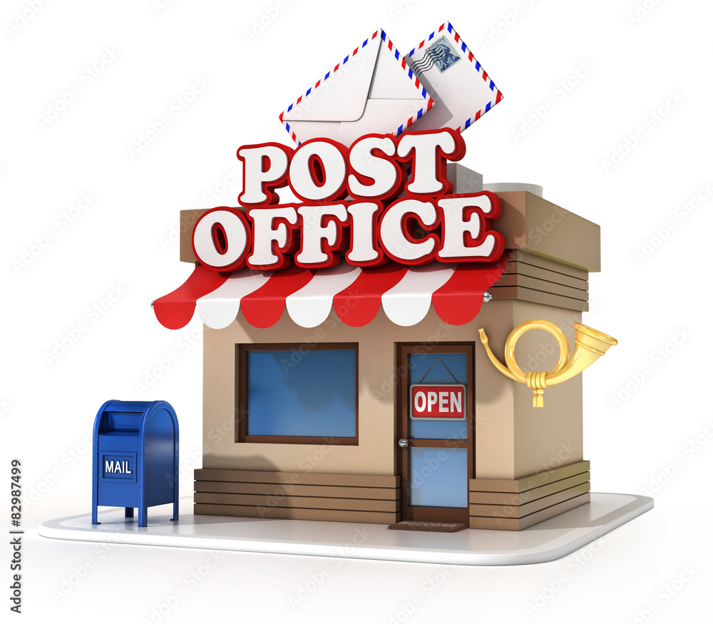 post office 3d illustration Illustration Stock | Adobe Stock