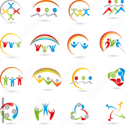 Menschen Logos Sammlung, Team