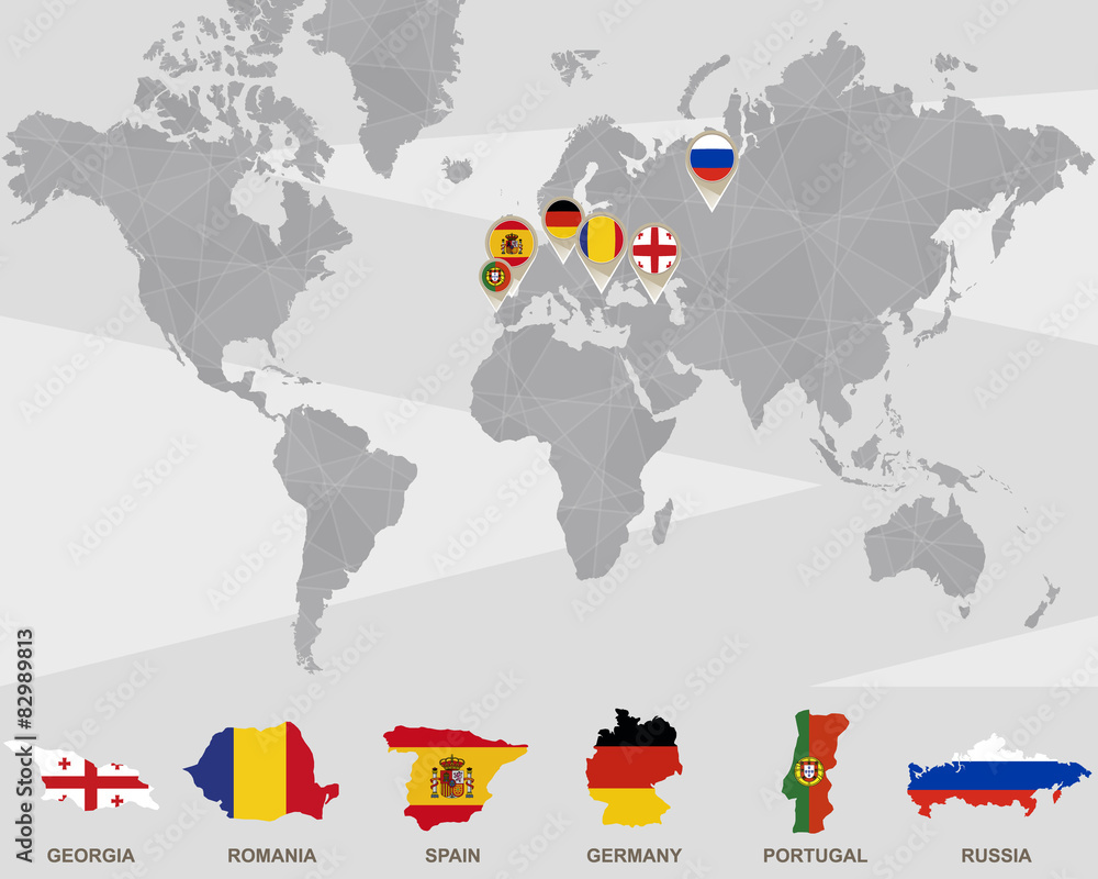 World Map With Georgia Romania Spain Germany Portugal Russi Stock 1000 F 82989813 9G5zMuxhQVWwlQeWJyEJKR4Xgl36Ly3L