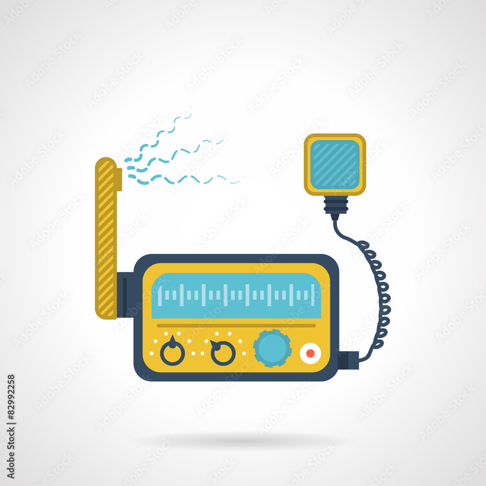 Radio transceiver flat vector icon