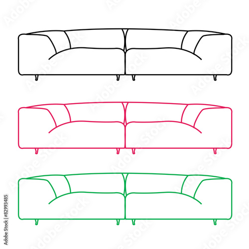 Living room sofas in different colors
