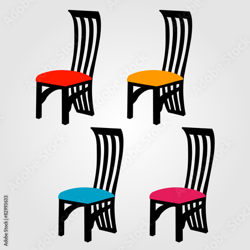 Colorful Designer dining chairs