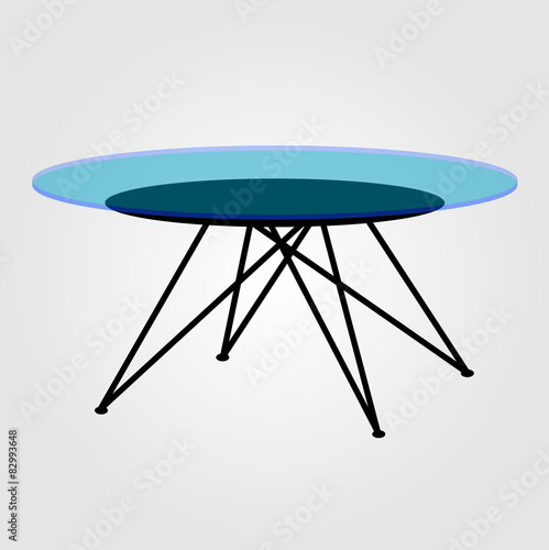 Modern glass coffee table