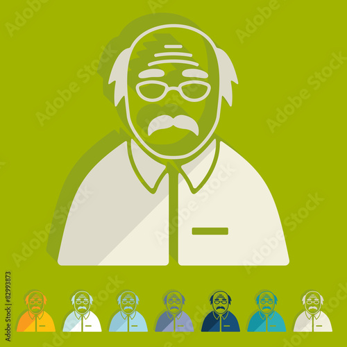 Flat design: senior citizens