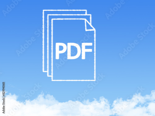 Notepad paper document cloud shape