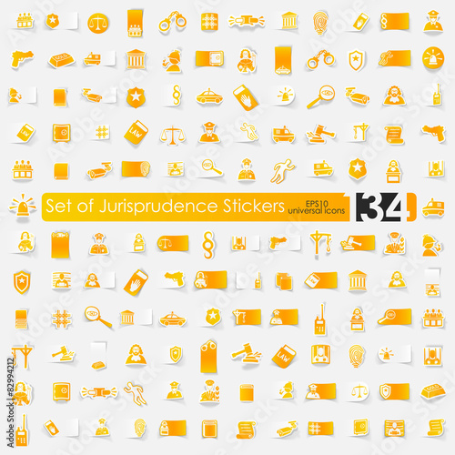 Set of jurisprudence stickers
