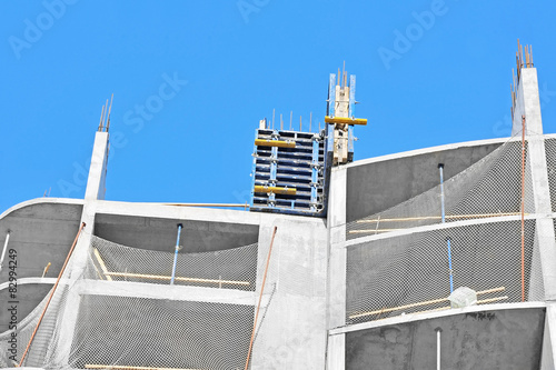 Wallpaper Mural Monolithic building construction site work from concrete Torontodigital.ca