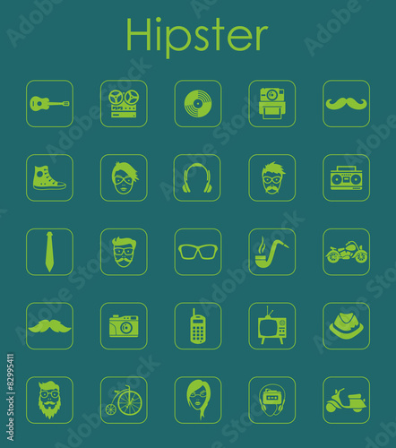 Set of hipster simple icons