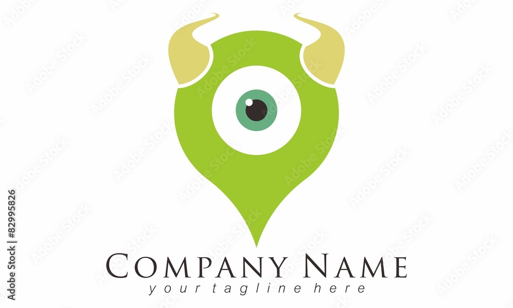Obraz premium Locator Logo Vector