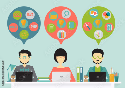 concept of the coworking center