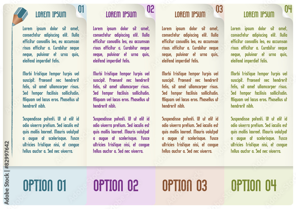 vector infographic design for number options