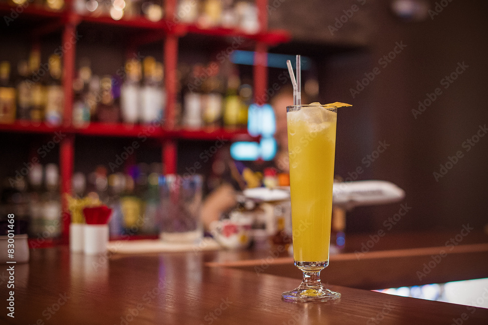 Alcohol coctail drink on the table in restaurant Alcohol coctail drink on the table in restaurant