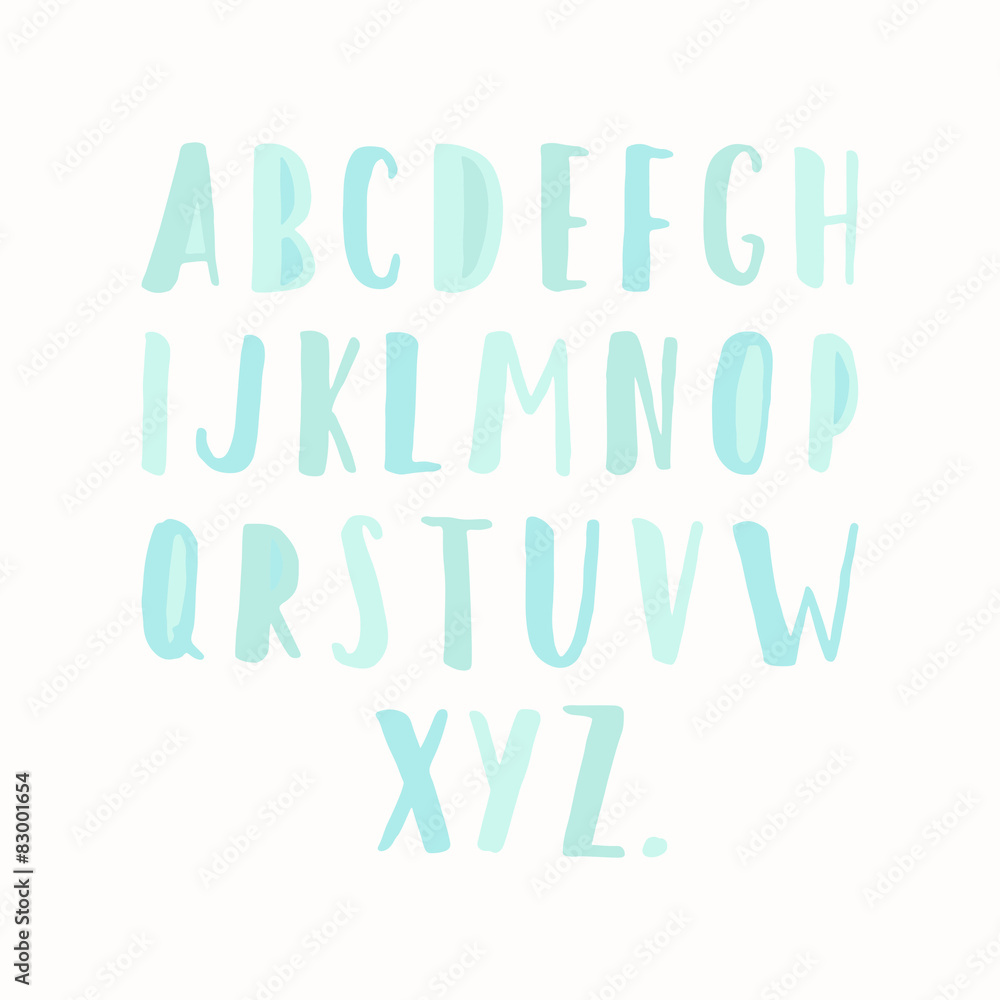 Simple hand drawn letters. Simple hand drawn letters.