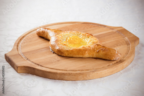 Fresh Bread isolated on the white background close up photo