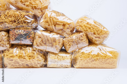 Nahaufnahme - Viele Nudeln eingepackt