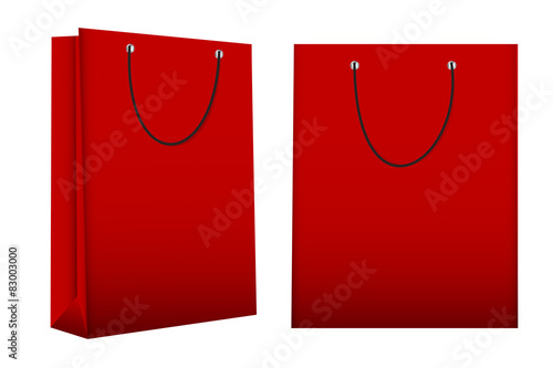 Shopping Bag Template for Advertising and Branding Vector Illust