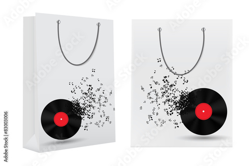 Shopping Bag Template for Advertising and Branding Vector Illust