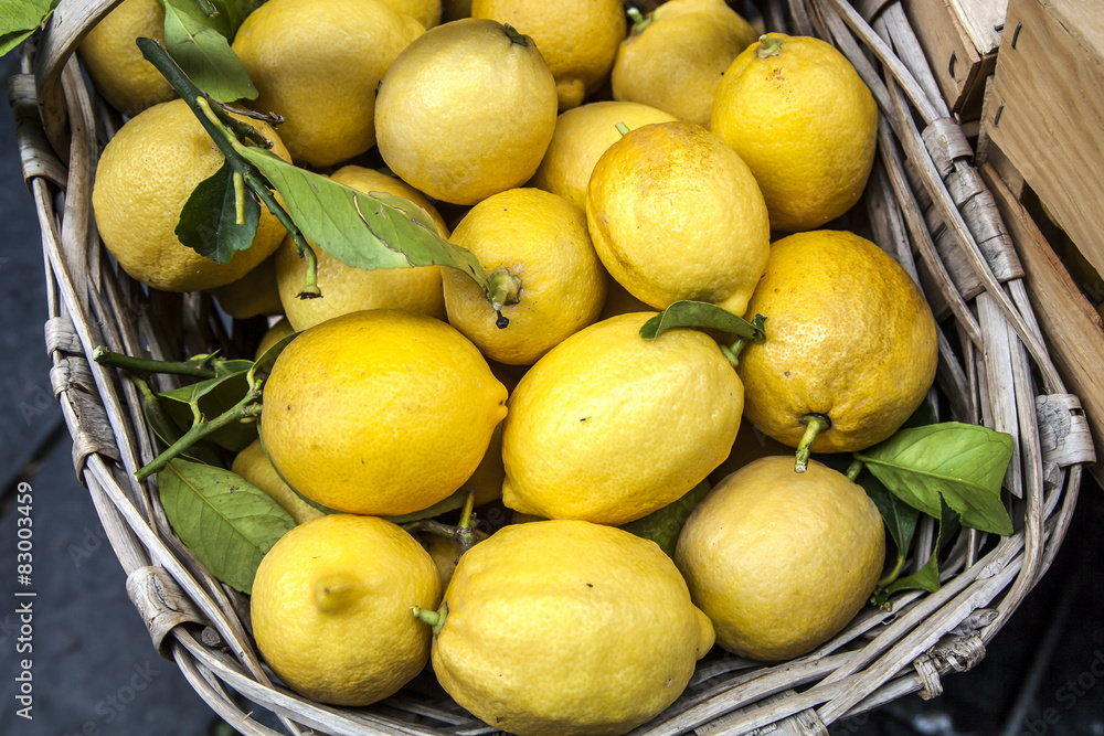 Yellow lemons organically grown