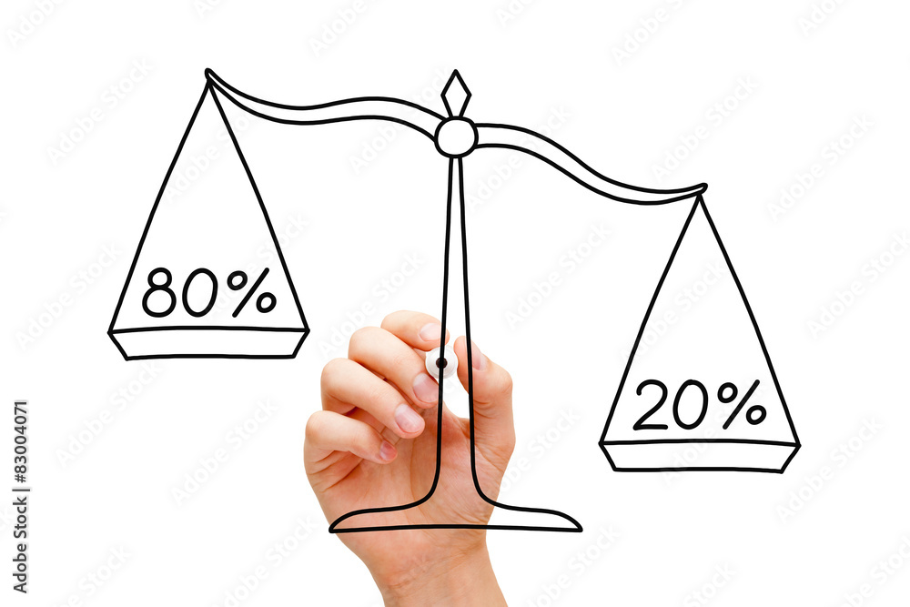 Photography Pareto Principle Scale Concept