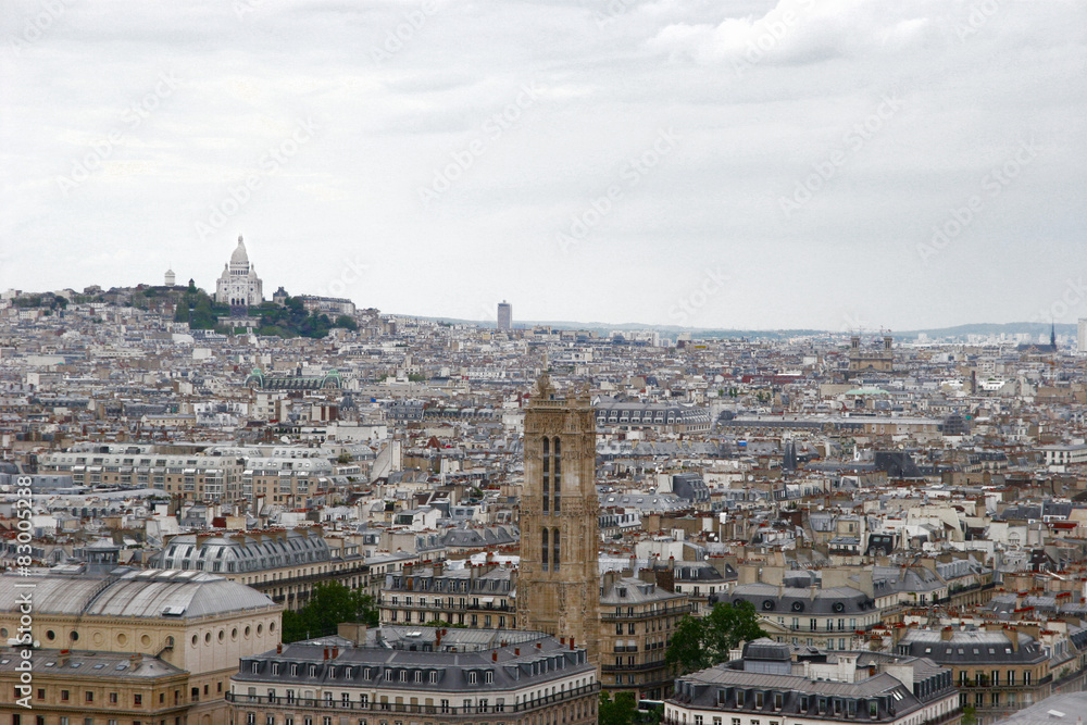 City view of the basilica Sacre Coeur in Paris