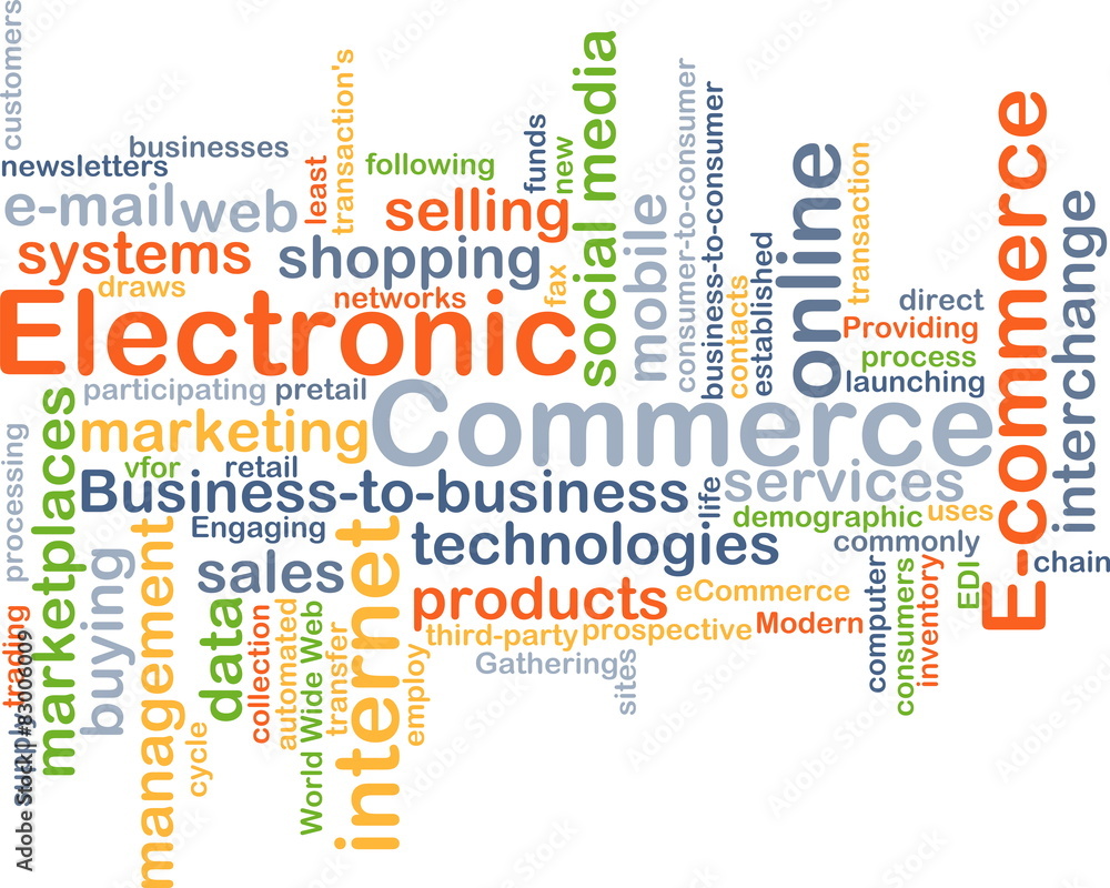 Electronic commerce background concept