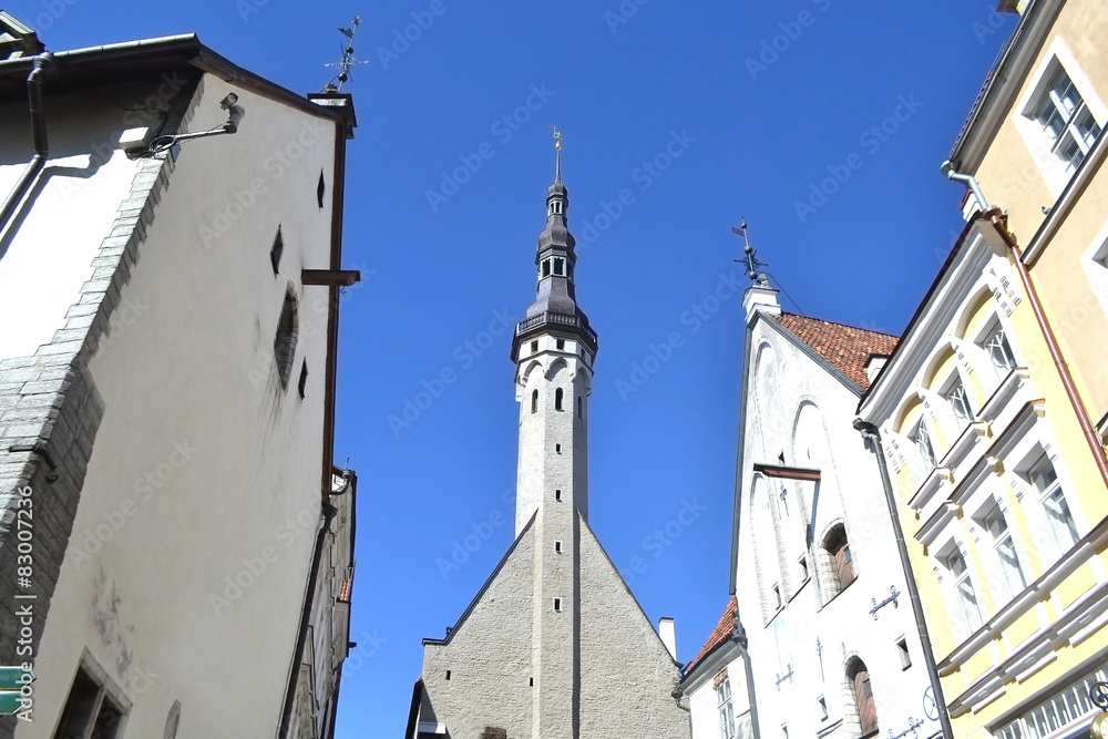 Medieval street in Tallinn.