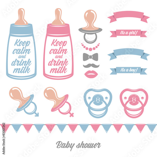 Baby shower design elements